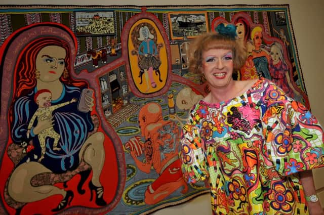 Artist Grayson Perry at one of his previous exhibitions at Sunderland Museum