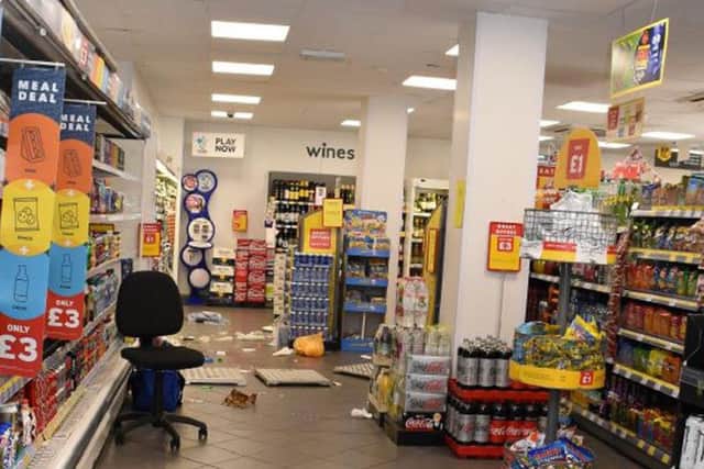 Inside the One Stop shop in Sea Road, Fulwell, where Ethan Mountain stabbed Joan Hoggett to death