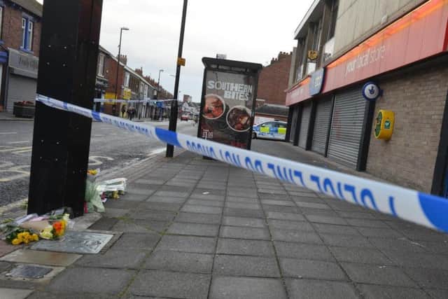 The store was cordoned off as inquiries got under way by Northumbria Police.