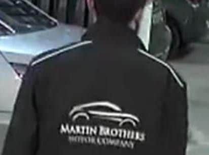 He is captured on CCTV wearing a distinctive jacket