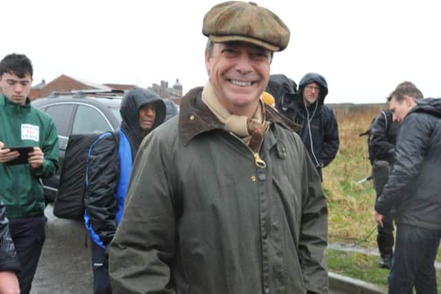 Nigel Farage at the start of the March to Leave in Sunderland.