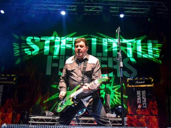 Jake Burns of Stiff Little Fingers as they brought their Ignition tour to the O2 Academy in Newcastle. Pic: Gary Welford.