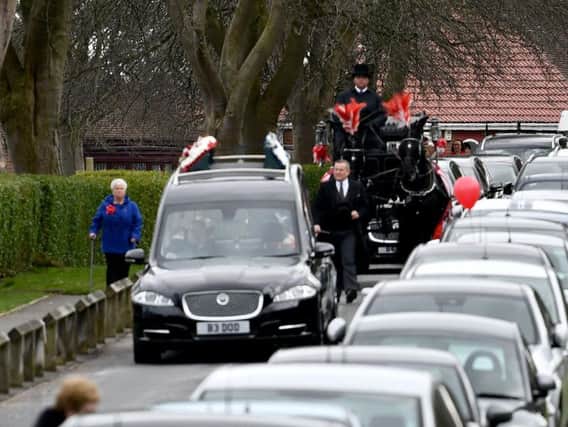 The funeral of Connor Brown.