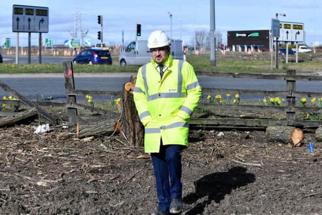 Highways England senior project manager Tom Howard at Testo's roundabout where a 125million scheme to upgrade the A19 has begun.