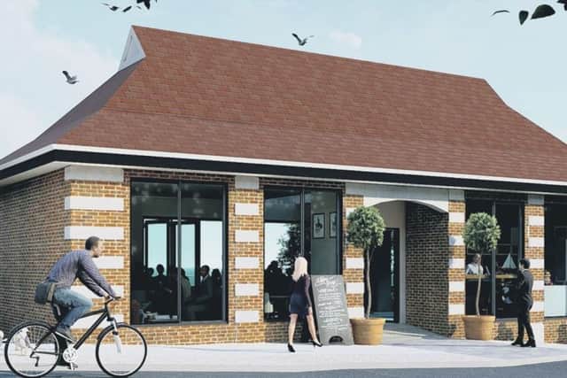 An artist's impression of how a former toilet block in Roker could look as part of the project.