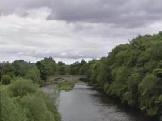 The River Wear near Witton-le-Wear. Copyright Google Maps.