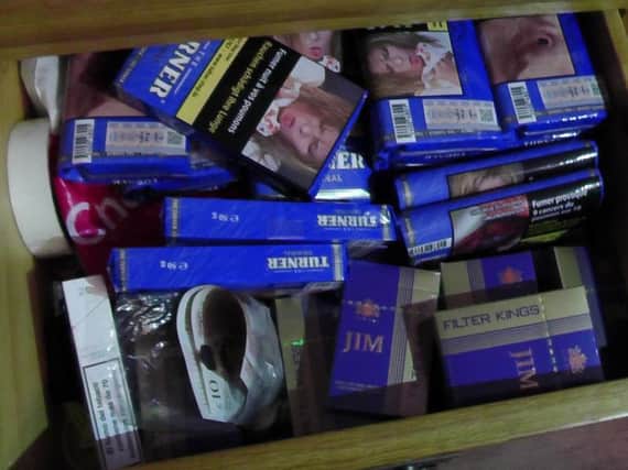 Some of the illegal cigarettes which were seized.