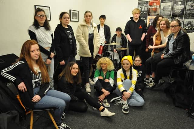 Young musicians at Pop Recs are appealing for instruments.