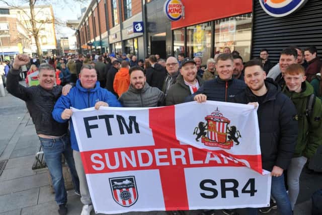 Sunderland fans setting off for London.