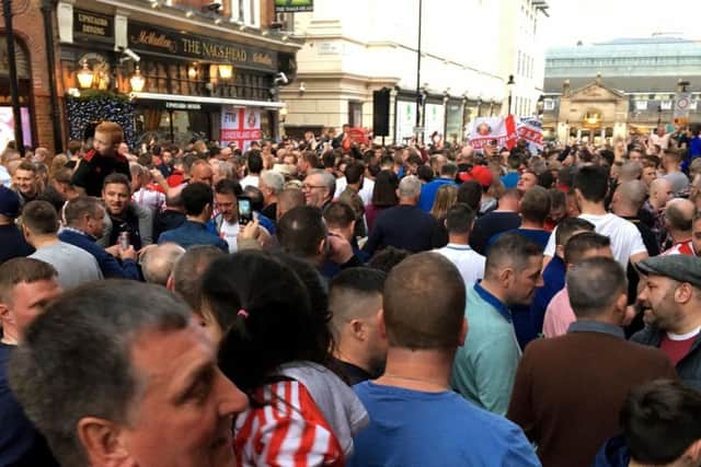 Sunderland fans in Covent Garden
