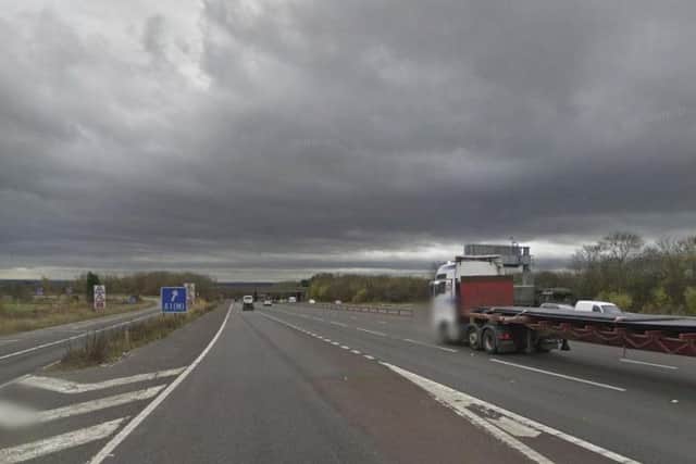The A1(M) southbound is currently closed. Picture by Google