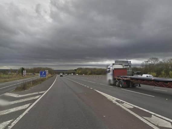 The A1(M) southbound is currently closed. Picture by Google