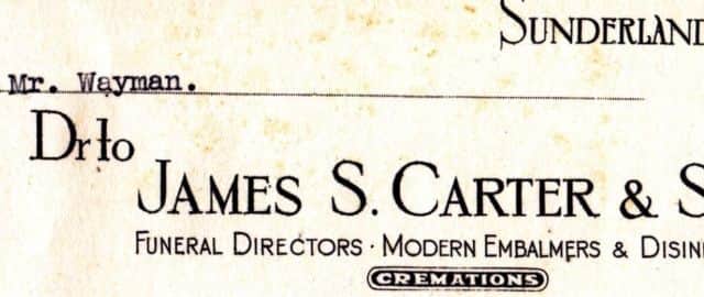 A letterhead from 
Carters.