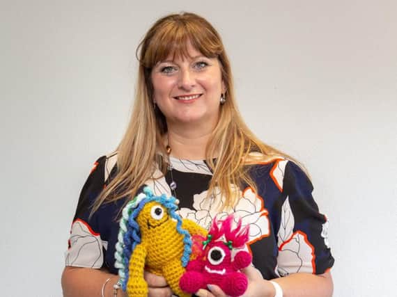 Sharon Pearson, Operations Director at Priory Education and Childrens Services with the Alien allies.