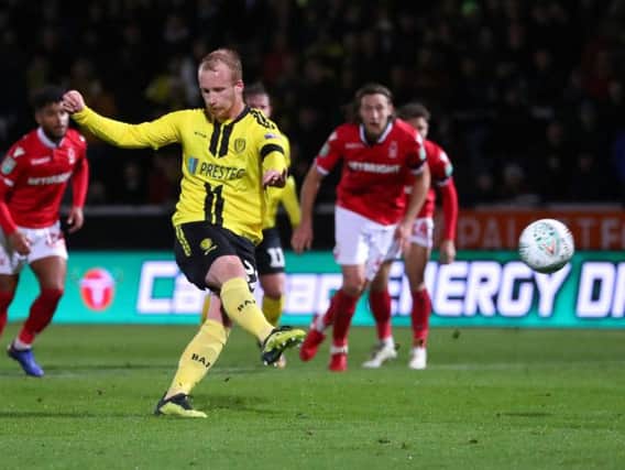Forward Liam Boyce is Burton's top scorer this season with 12 goals in all competitions.