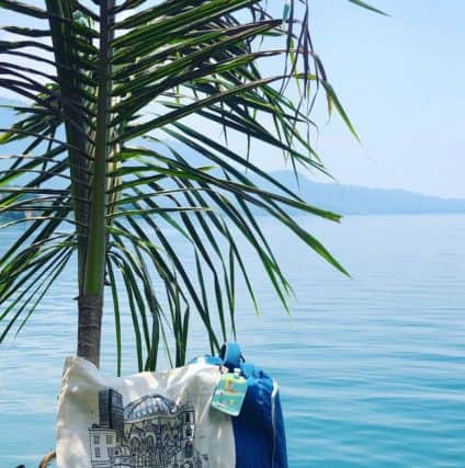 Catching some rays in Lake Toba in Indonesia