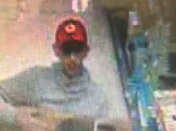 Police want to speak to this man in connection with the theft of a television from Asda at The Galleries in Washington.