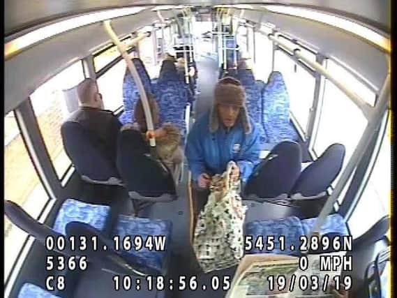 Police want to speak to this man following theft of cash from a bus which broke down.