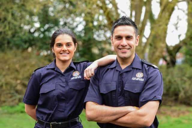 Jonny and Rachel Ramanayake became Tyne and Wear Fire and Rescue Services' first brother and sister firefighting pair.