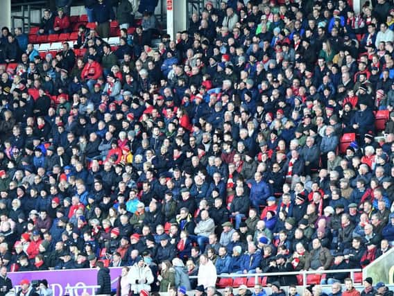 Sunderland fans at Tuesday's home match against Burton Albion.