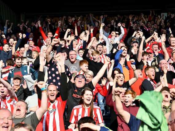 Sunderland fans enjoy their afternoon at Rochdale last weekend.