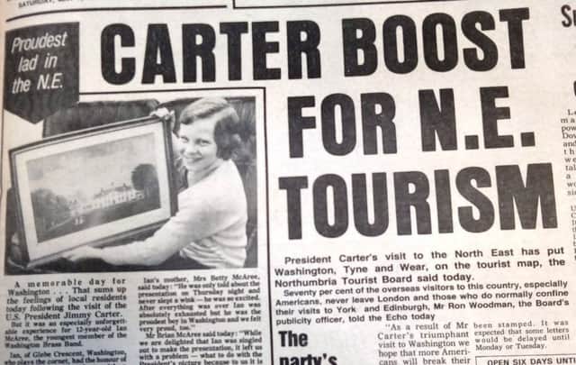 How the Echo reported the visit in 1977.