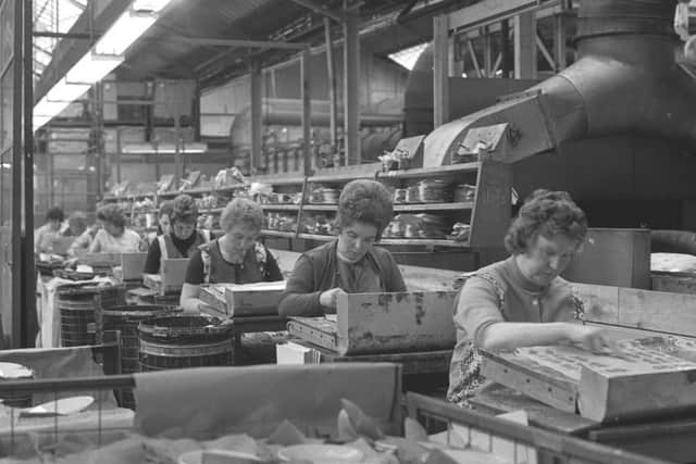 Workers at the Sunderland factory of James A Jobling and Co.