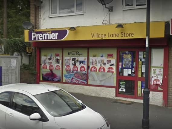The armed robbery happened at the convenience store in Village Lane. Picture by Google