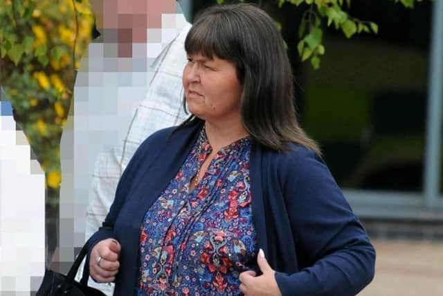 Lisa Maher leaves South Shields Magistrates Court after her initial appearance
