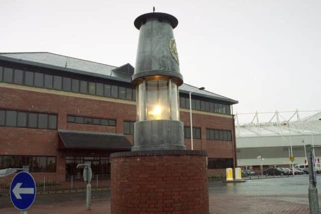 The Davy lamp outside the Stadium of Light