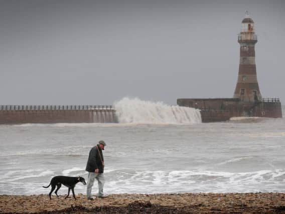 Roker Beach. Heavy rain is set to hit Sunderland.