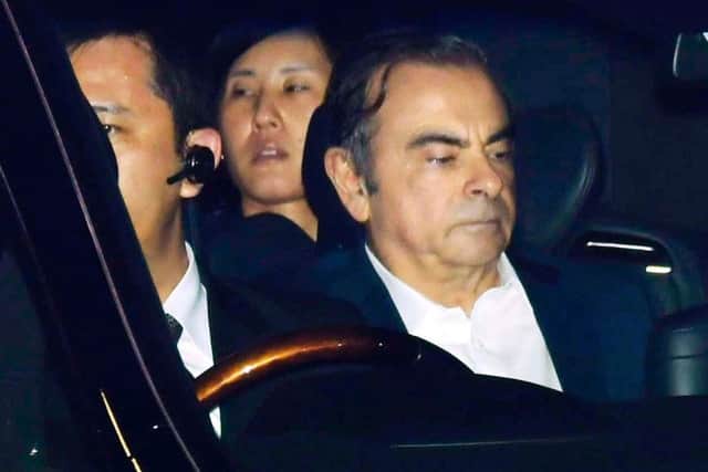 The former Nissan boss paid 500 million yen in bail. Picture: PA.