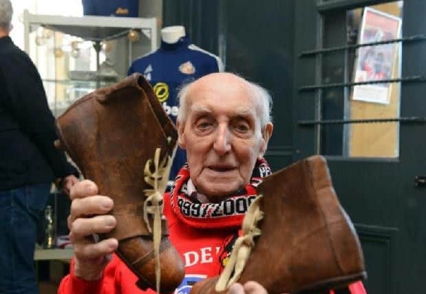 Ernie celebrating his 103rd birthday at the Fans Museum in Sunderland.