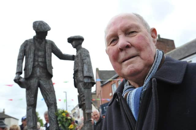 Former Eppleton Colliery under manager Harold Watson at the unveiling of Ray Lonsdale's newly created sculpture in Hetton-le-Hole.