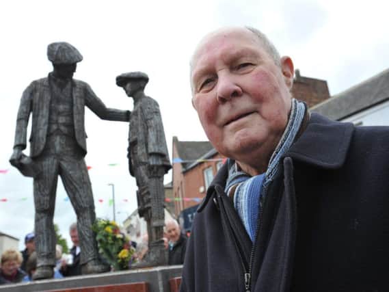 Former Eppleton Colliery under manager Harold Watson at the unveiling of Ray Lonsdale's newly created sculpture in Hetton.