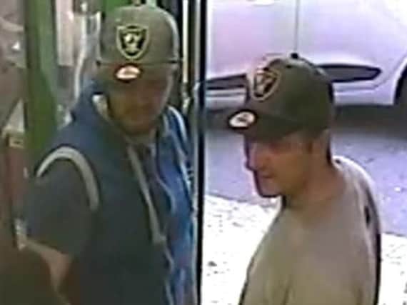 Police want to speak to these two men as part of their inquiries into a reported assault at a Sunderland shop.