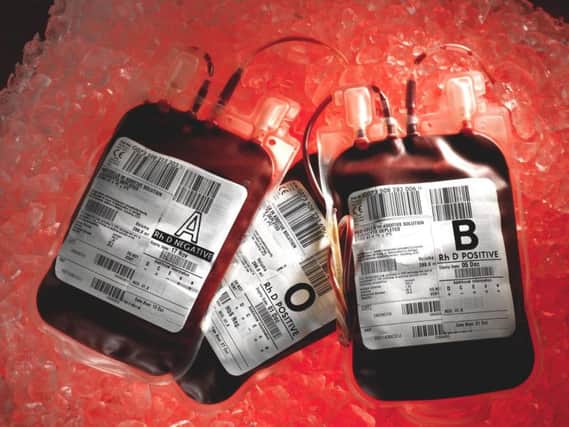 Stock picture of of blood bags. Picture by NHS Blood and Transplant/PA Wire