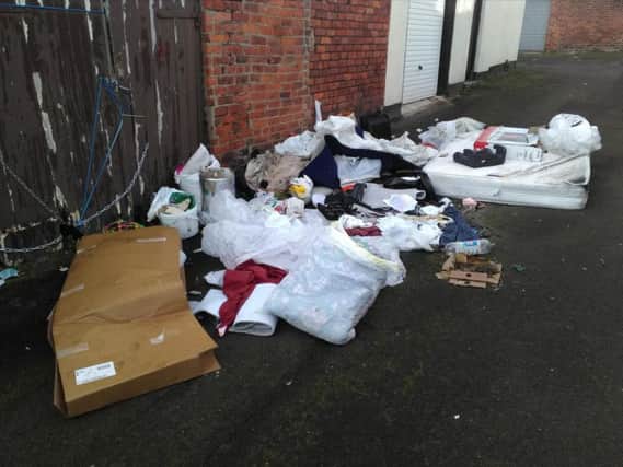 Waste dumped in Lumley Street, Millfield.
