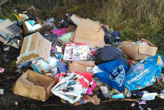 Wasted dumped in Salters Lane, Burdon.