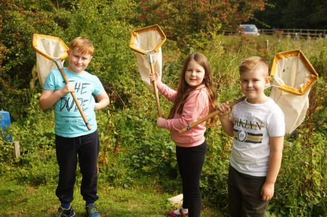 Youngsters taking part in a Nature Watch at West Boldon Lodge