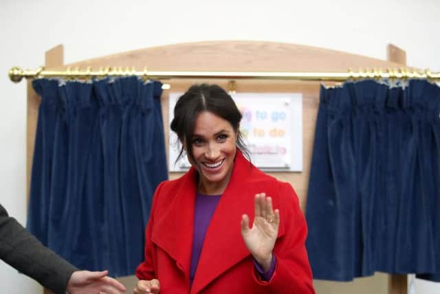 Meghan Markle on a visit to Birkenhead. Picture: PA.