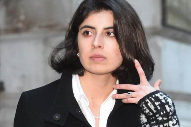 Daniela Tejada, the wife of British academic Matthew Hedges, held meetings at the Foreign Office with Foreign Secretary Jeremy Hunt. Pic: David Mirzoeff/PA Wire.