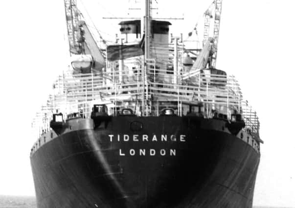 The Tiderange on sea trials.