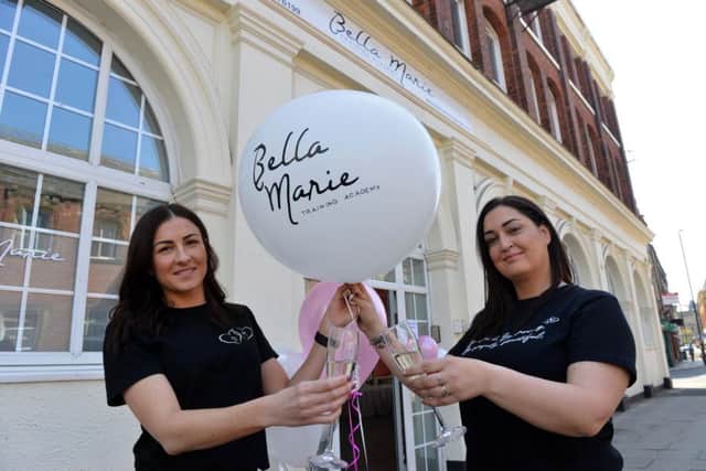Bella Marie Training Academy owners Gemma Lowery and Amy McKenna (L) outisde of their new academy in Sunderland.