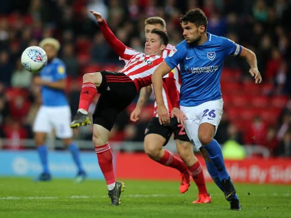 Bryan Oviedo in action against Portsmouth in the first leg.