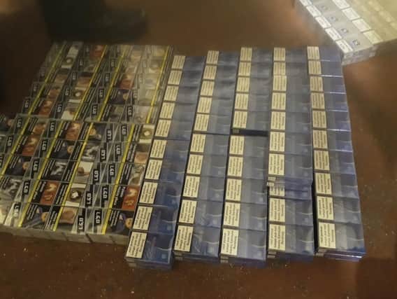 Seized cigarettes found in a property in Hendon. Picture by Northumbria Police
