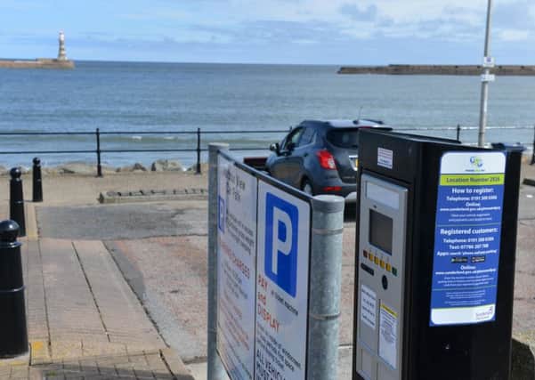 The two meters have been moved in the Marine Walk car park in Roker due to storm damage.