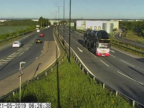 The @NELiveTraffic cameras, including this one in Sunderland on the A1231 Sunderland Highway A19 (West), showed no delays across the area as of 6.26am.