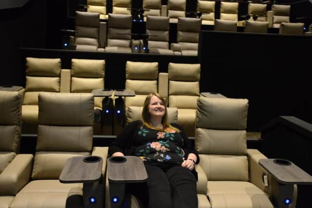 General manager Miranda Harding puts the reclining seats to the test.
