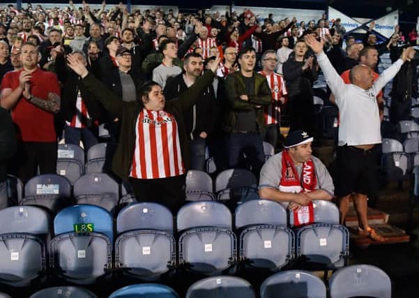 Sunderland fans celebrate their team's League One Play-off Semi-final win over Portsmouth